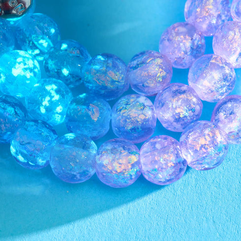 Violet Glimmer | .925 Sterling Silver | Firework Glass Bracelet